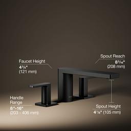 Kohler Parallel Deck-mount bath faucet - Matte Black - image 3