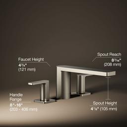 Kohler Parallel Deck-mount bath faucet - Vibrant Brushed Nickel - image 3