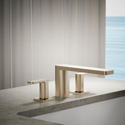 Kohler Parallel Deck-mount bath faucet - Vibrant Brushed Bronze - image 2