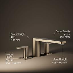 Kohler Parallel Deck-mount bath faucet - Vibrant Brushed Bronze - image 3