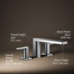 Kohler Parallel Deck-mount bath faucet - Polished Chrome - image 3