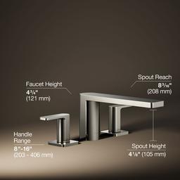 Kohler Parallel Deck-mount bath faucet - Vibrant Polished Nickel - image 3