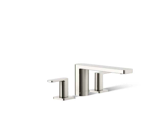 Kohler Parallel Deck-mount bath faucet - Vibrant Polished Nickel