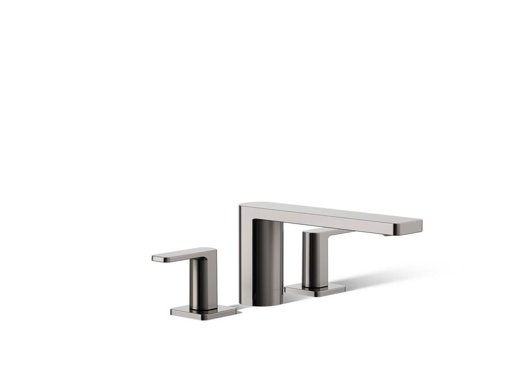 Kohler Parallel Deck-mount bath faucet - Vibrant Titanium by Kohler