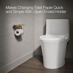 Kohler Occasion Toilet paper holder with tray - Vibrant Brushed Moderne Brass - image 4