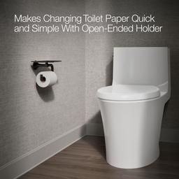 Kohler Occasion Toilet paper holder with tray - Matte Black - image 4