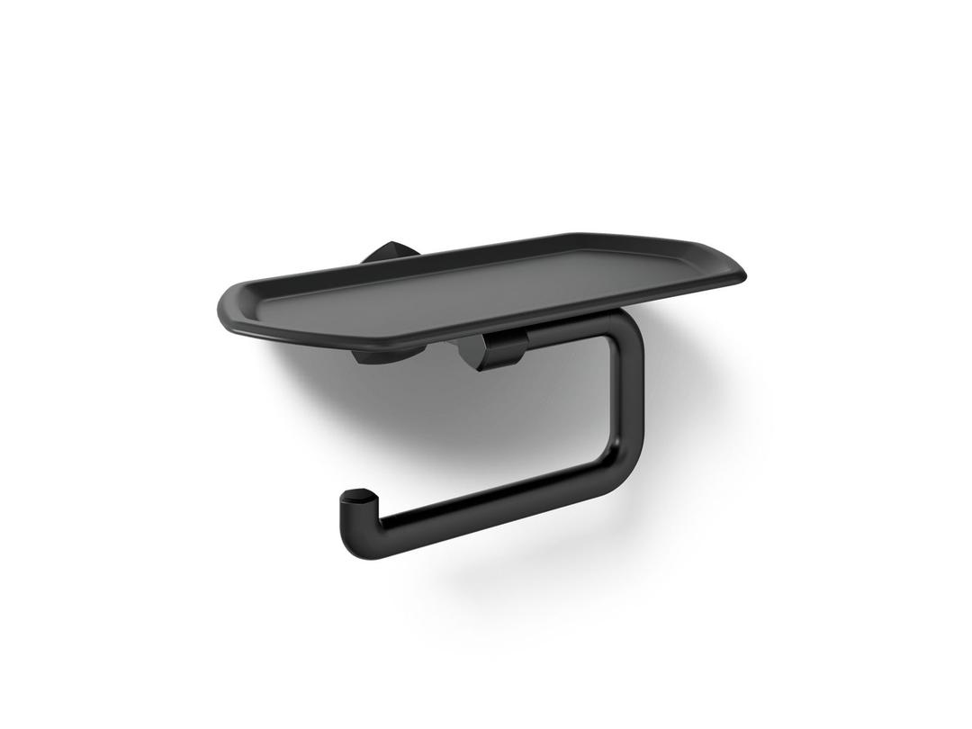 Kohler Occasion Toilet paper holder with tray - Matte Black by Kohler