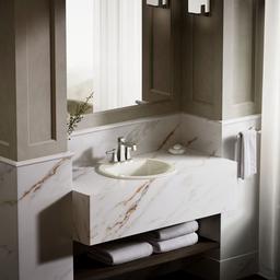 Kohler Bryant 19'' round drop-in bathroom sink - Biscuit - image 4