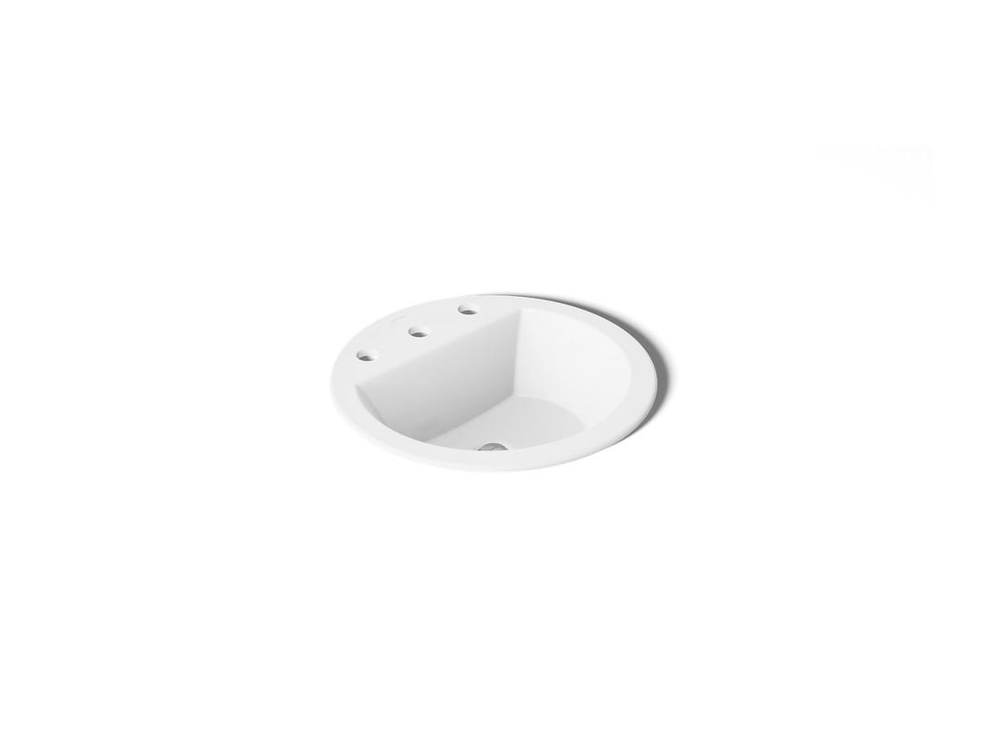 Kohler Bryant 19'' round drop-in bathroom sink - White by Kohler