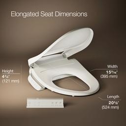 PureWash E700 Elongated bidet toilet seat with remote control - image 2