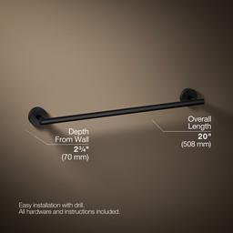 Kohler Elate 18'' towel bar - Matte Black - image 3