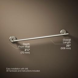 Kohler Elate 18'' towel bar - Vibrant Brushed Nickel - image 3