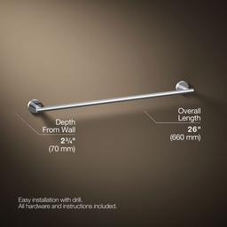 Kohler Elate 24'' towel bar - Polished Chrome - image 3