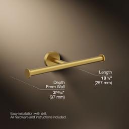 Kohler Elate Double toilet paper holder - Vibrant Brushed Moderne Brass - image 3