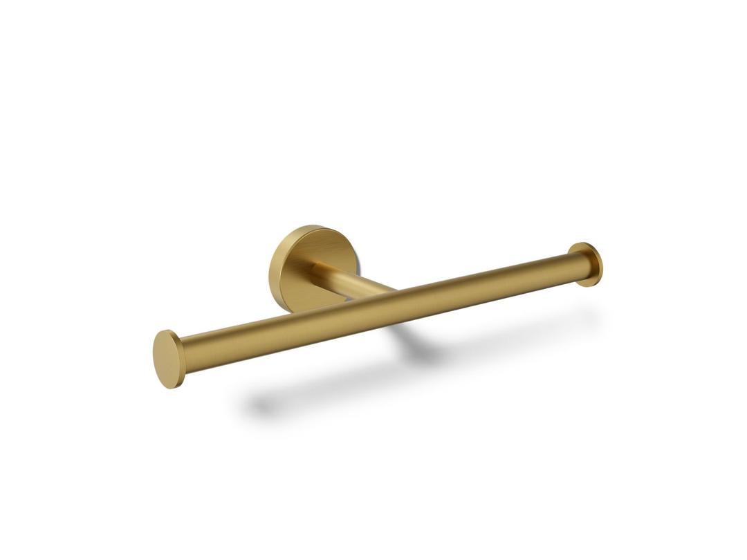 Kohler Elate Double toilet paper holder - Vibrant Brushed Moderne Brass by Kohler
