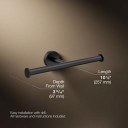 Kohler Elate Double toilet paper holder - Matte Black - image 3