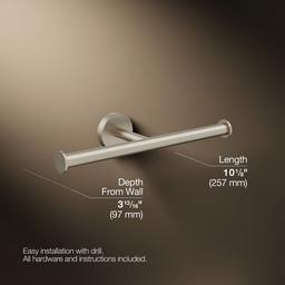 Kohler Elate Double toilet paper holder - Vibrant Brushed Nickel - image 3