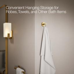 Kohler Elate Robe hook - Vibrant Brushed Moderne Brass - image 4