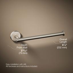 Kohler Elate 9'' towel arm - Vibrant Brushed Nickel - image 3