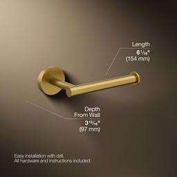 Kohler Elate Toilet paper holder - Vibrant Brushed Moderne Brass - image 3