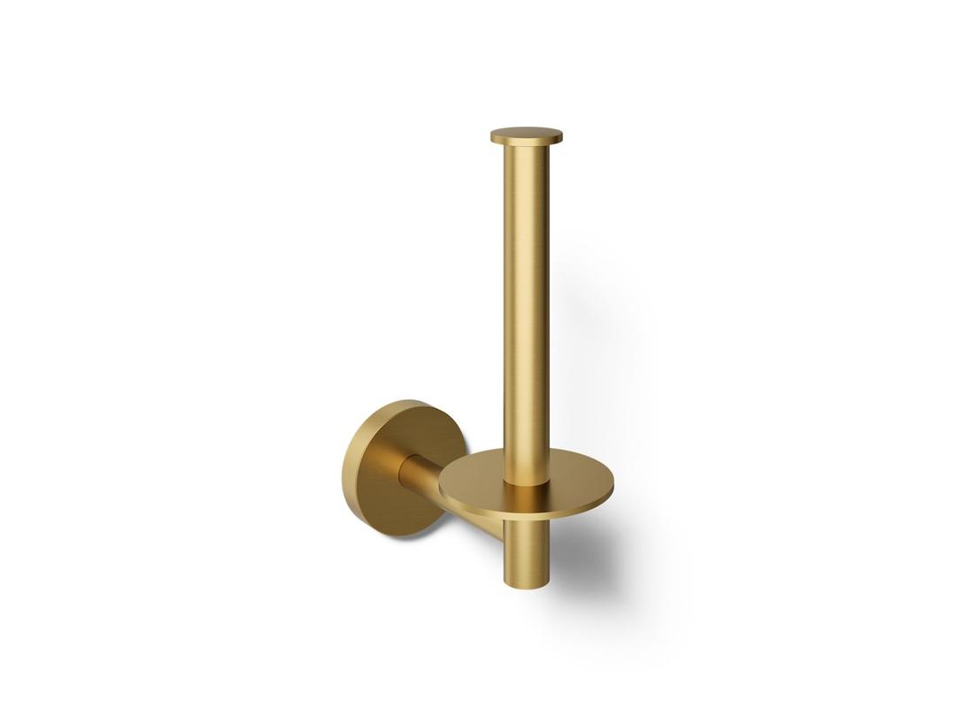 Kohler Elate Vertical toilet paper holder - Vibrant Brushed Moderne Brass by Kohler