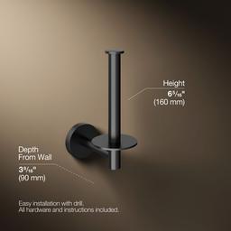 Kohler Elate Vertical toilet paper holder - Matte Black - image 3