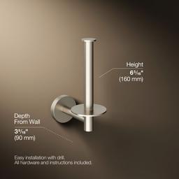 Kohler Elate Vertical toilet paper holder - Vibrant Brushed Nickel - image 3