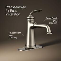 Bellera Single-handle bathroom sink faucet, 0.5 gpm - Vibrant Brushed Nickel - image 3