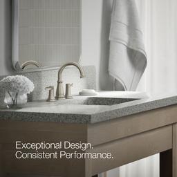 Bellera Widespread bathroom sink faucet, 1.2 gpm - Vibrant Brushed Nickel - image 4