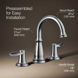 Bellera Widespread bathroom sink faucet, 1.2 gpm - Polished Chrome - image 3