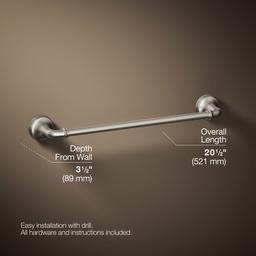 Bellera 18'' towel bar - Vibrant Brushed Nickel - image 3