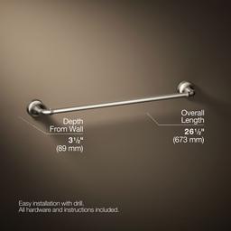 Bellera 24'' towel bar - Vibrant Brushed Nickel - image 3