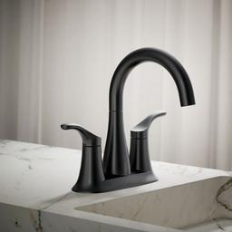 Kohler Simplice Centerset bathroom sink faucet, 0.5 gpm - Matte Black - image 2