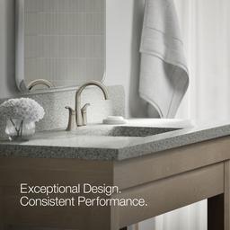 Kohler Simplice Centerset bathroom sink faucet, 1.2 gpm - Vibrant Brushed Nickel - image 4