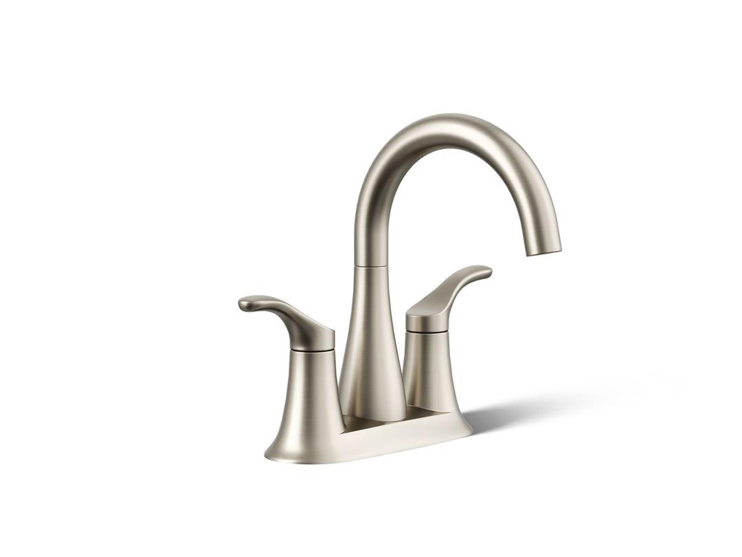 Kohler Simplice Centerset bathroom sink faucet, 1.2 gpm - Vibrant Brushed Nickel by Kohler