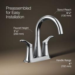 Kohler Simplice Centerset bathroom sink faucet, 1.2 gpm - Polished Chrome - image 3