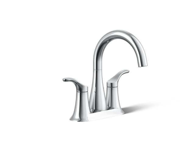 Kohler Simplice Centerset bathroom sink faucet, 0.5 gpm - Polished Chrome