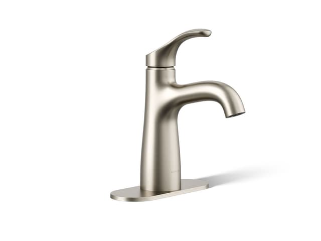 Kohler Simplice Single-handle bathroom sink faucet, 0.5 gpm - Vibrant Brushed Nickel