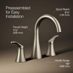 Simplice Widespread bathroom sink faucet, 0.5 gpm - image 3