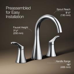 Simplice Widespread bathroom sink faucet, 1.2 gpm - image 3