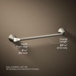 Kohler | Simplice | Towel Bar - Vibrant Brushed Nickel - image 3