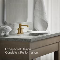 Kohler | Riff | Centerset Bathroom Sink Faucet - Vibrant Brushed Moderne Brass - image 4