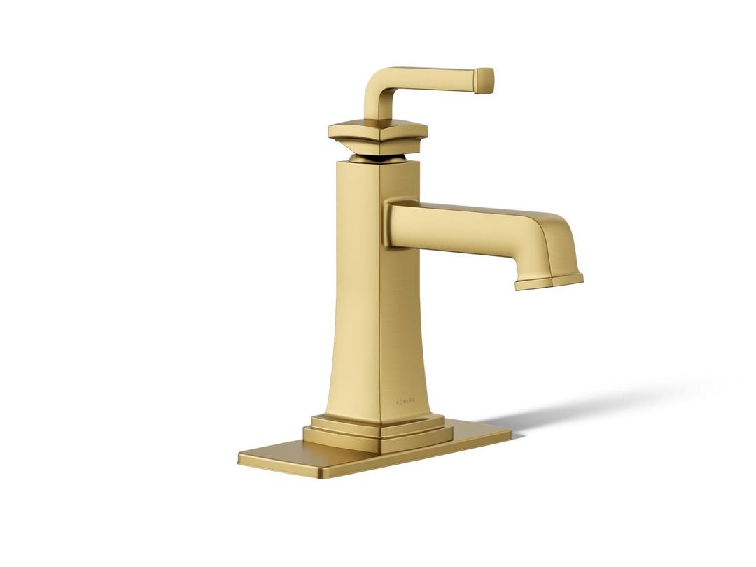 Kohler | Riff | Bathroom Sink Faucet - Vibrant Brushed Moderne Brass by Kohler