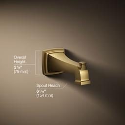 Kohler | Riff | Wall Mounted Tub Filler - Vibrant Brushed Moderne Brass - image 3
