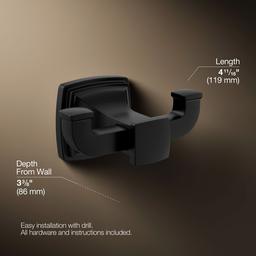 Kohler | Riff | Robe Hook - Matte Black - image 3