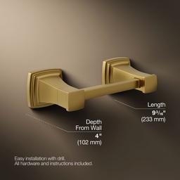 Kohler | Riff | Toilet Paper Holder - Vibrant Brushed Moderne Brass - image 3