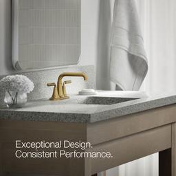 Kohler | Tone | Centerset Bathroom Sink Faucet - Vibrant Brushed Moderne Brass - image 4