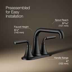 Kohler | Tone | Centerset Bathroom Sink Faucet - Matte Black - image 3