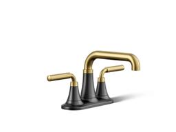 Kohler | Tone | Centerset Bathroom Sink Faucet - Matte Black With Brushed Moderne Brass - image 1