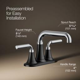 Kohler | Tone | Centerset Bathroom Sink Faucet - Polished Chrome With Matte Black - image 3